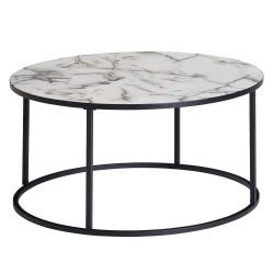Bruxxi Kava miza Alan, 80 cm, marmor