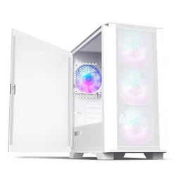 Montech AIR 100 ARGB, Micro-ATX ohišje, kaljeno steklo - belo