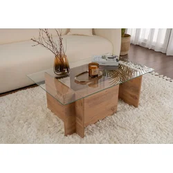 Hanah Home Klub sto Vetrino, 105x65x40cm, Braon