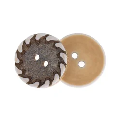 Gumb - komplet 3 kosov - d. 23 mm - bež, bela