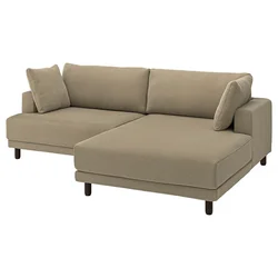 UPPAKRA Modularna sofa trosed, s lenjivcem, desno/Johanneshov smeđebež