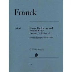 FRANCK:SONATA FOR VIOLIN AND piano A-DUR VERSION FOR CELLO