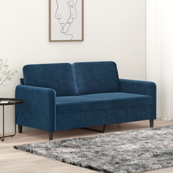 Dvosjed plavi 140 cm baršunasti