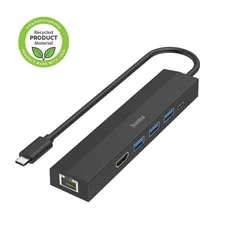 HAMA USB-C Hub, 6 portova, 3 x USB-A, USB-C, HDMI, LAN