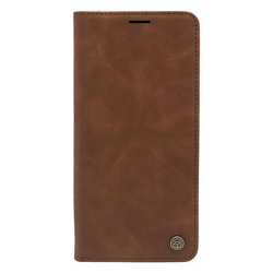LEATHER RETRO FLIP Maska za telefon za Samsung A02S tamno, Braon