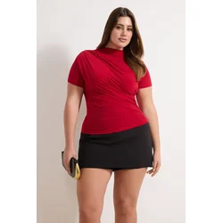 Trendyol Curve Ženska bluza Tbbaw26Af00053, Crvena