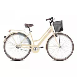 Capriolo bicikl AMSTERDAM LADY cream -steel basket