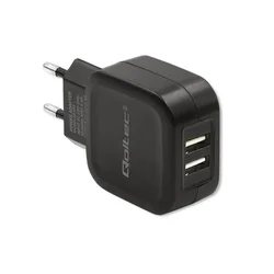 Qoltec stenski polnilnik 17 W | 5 V | 3,4 A | 2 x USB