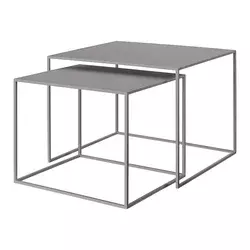Sive kovinske mizice v kompletu 2 ks 50x60 cm Fera – Blomus