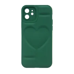 Futrola Matte Heart za Iphone 12, Zelena
