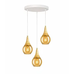 Luster na sajli LACRIMA WHITE 3xE27/60W/230V, prečnik 30 cm