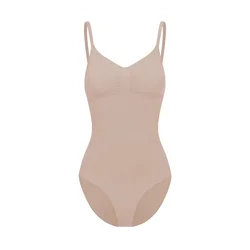 cfab Oblikovanje postave Bodysuit Sculpting Shapewear mit Slip bež