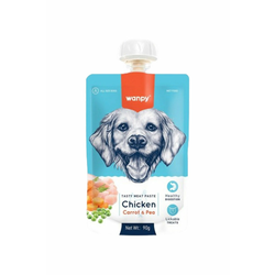 Wanpy Pasta for Dog - Chicken, carrot & pea 90g