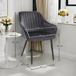 Songmics Jedilni stol 60x625x85 cm siva