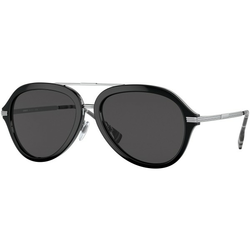 Burberry Jude BE4377 300187 ONE SIZE (58) Črna/Siva