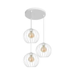 Luster na sajli MERCURE 3xE27/15W/230V bela