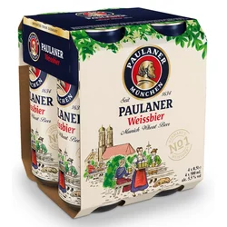Pivo PAULANER Pšenično svetlo 5,5% 4-pack Limenka 4x0,5l
