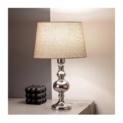 BRILAGI - Stona lampa CERIA 1xE27/60W/230V prečnik 30 cm sjajni hrom/siva