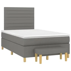Vidaxl Box spring postelja z vzmetnico črna 120x190 cm blago