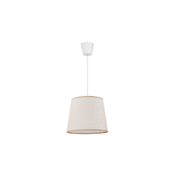 Duolla - Luster na sajli SOLO 1xE27/40W/230V, prečnik 24 cm, svetlo bež