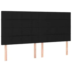 Vidaxl Vzglavje postelje črno 180x5x118/128 cm blago