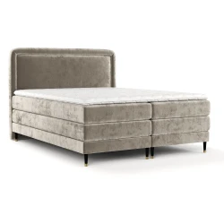 Svetlo rjava boxspring postelja 140x200 cm Dove – Maison de Reve