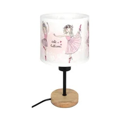 Brilagi - Stona lampa BOBO WOOD 1xE27/25W/230V hrast/crna/bela/ružičasta/baletanke