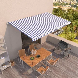 Tenda na ručno uvlačenje 500 x 350 cm plavo-bijela