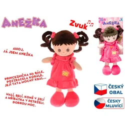 Anezka 36 cm lutka na baterije Češko govoreča in pojoča brunetka