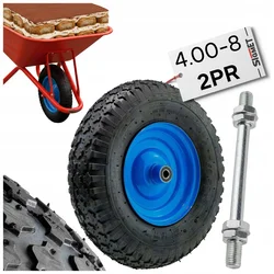 Kolo za samokolnico 4.00-8 2PR + 12 mm os