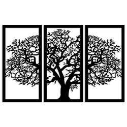 Wallxpert Zidna dekoracija Agac 5, 105x66cm, Crna
