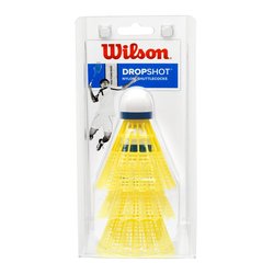 Wilson DROPSHOT SHUTTLECOCKS 3 PACK, žogica za badminton, rumena WRT6048YE