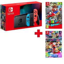 NINTENDO igraća konzola Switch + 2x Joy-Con (Blue & Red) + Super Mario Odyssey + Mario Kart 8 Deluxe