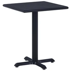 vidaXL Vrtna miza črna 60x60x75 cm