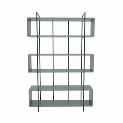 Hanah Home Bruti Green Black Polica za knjige 120x180x29.6cm, Zimzelena