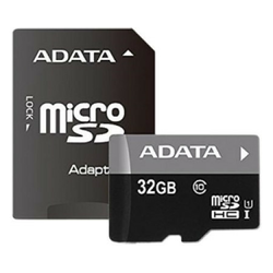 A-DATA UHS-I MicroSDHC 32GB class 10 + adapter AUSDH32GUICL10-RA1