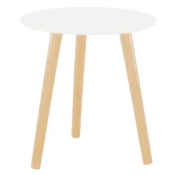 eoshop Stranska miza, bela/naravna, Pamino