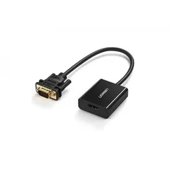 UGREEN Adapter konverter VGA na HDMI + micro usb napajanje M/Ž CM269