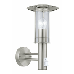 Eglo Lisio  spoljna zidna lampa/1, e27, senzor, inox/staklo