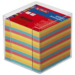 BLOK KOCKA PVC  9X9X9CM S PAPIROM U BOJI HERLITZ 1600253