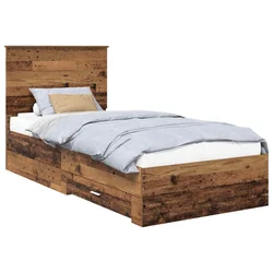 Vidaxl Konstrukcija postelje Star les 90 x 200 cm Konstruiran les