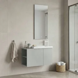 HANAH HOME Kupatilski ormarić sa umivaonikom i ogledalom (2 komada) Perla 80 339