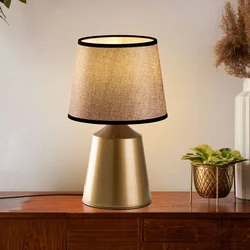Opviq Stona lampa Drop-15496, Zlatno-bež