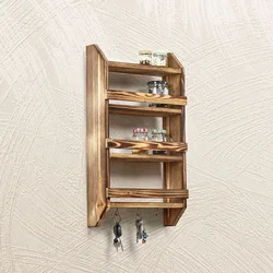 Hanah home Kuhinjska polica Shelf Hook, 58x29x10cm, Braon