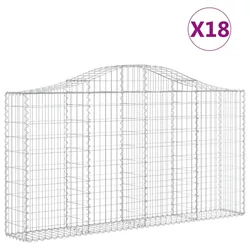 Lučne gabionske košare 18kom 200x30x100/120cm pocinčano željezo