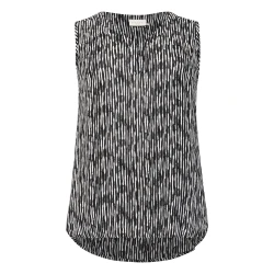 KAFFE CURVE Bluza KCAmi črna/bela
