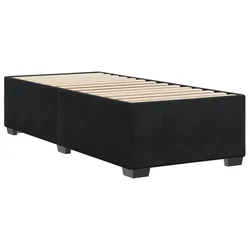 Vidaxl Posteljni okvir brez vzmetnice črn 100x200 cm žamet
