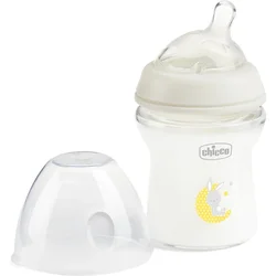 Silikonska boca od stakla, prirodan osjećaj, 150 ml, 0+0% BPA