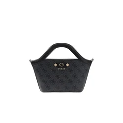 GUESS Nakupovalna torba Guess Cabas Lindsey Mini Coal Logo črna