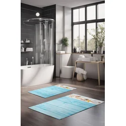 Lessentiel Maison Set prostirki za kupatilo CT-5215, 2 Komada, Svetloplava